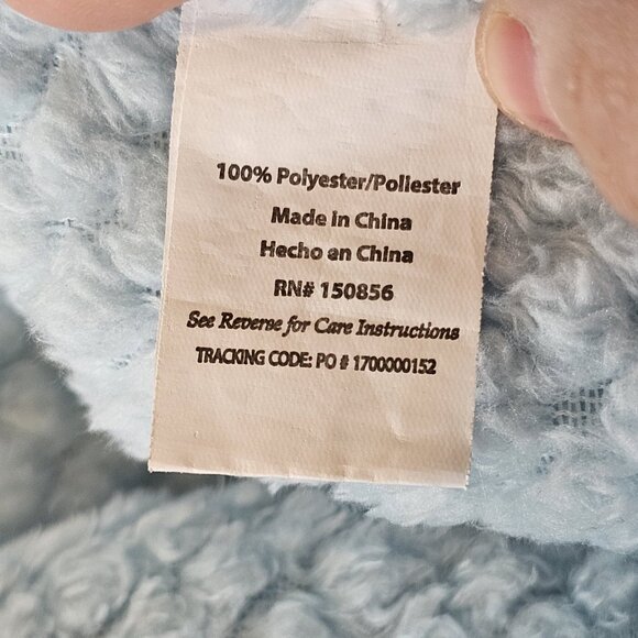 Baby Gear ABC 123 Letter Number Alphabet Plush Baby Blanket Blue Peach Gray - Picture 7 of 8
